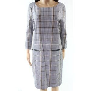 IMNYC Boatneck Houndstooth Dress